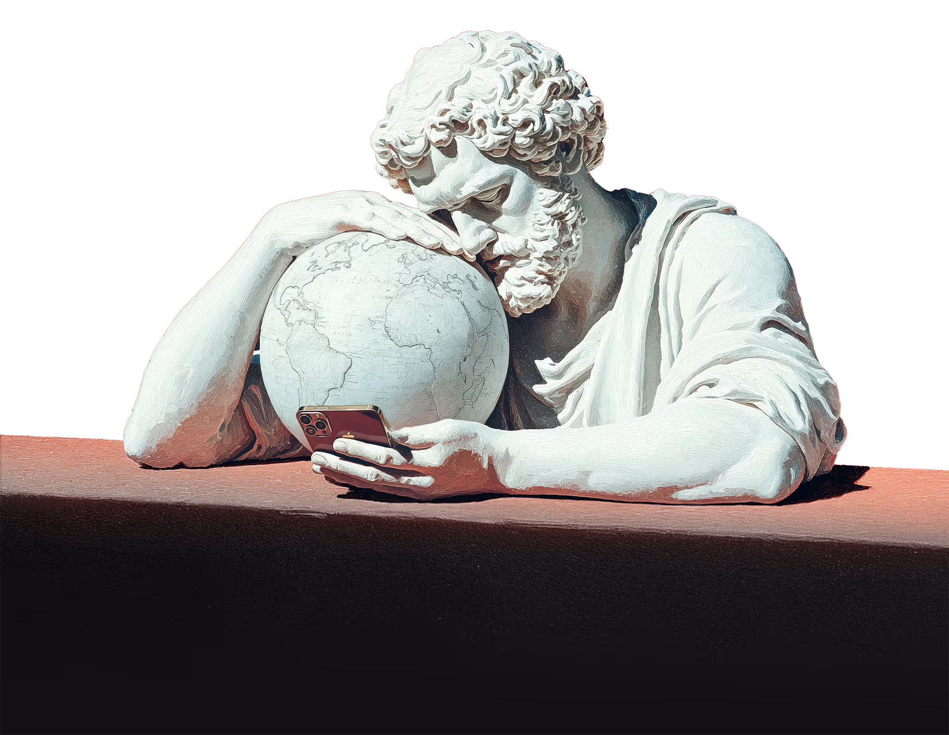 and sometimes leaned on the globe hard enough to change its tilt.